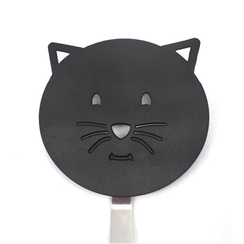 GOODFEER Nylon Turner Cat Shape Small Heat Resistant Wok Spatula for non stick cookware with Stainless Steel Bracket for Cooking, Fish, Eggs, Pancakes, Fried Rice - Image 4